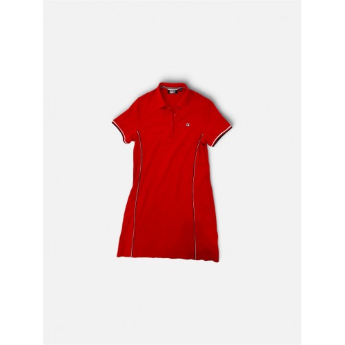 Vintage FILA Polo Φόρεμα Κόκκινο
